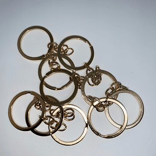 Argolla + Cadena Llaveros 50 unidades