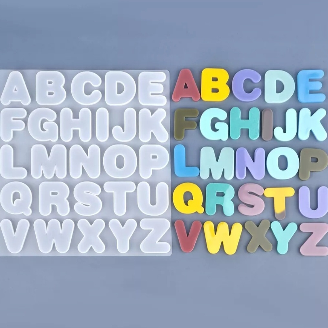 Moldes para resina  Abecedario Redondo XL 1