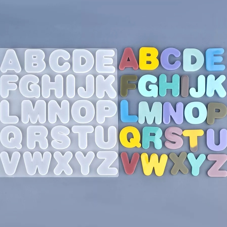 Moldes para resina  Abecedario Redondo XL 1