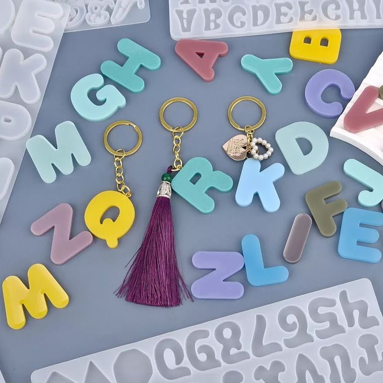 Moldes para resina  Abecedario Redondo XL 2