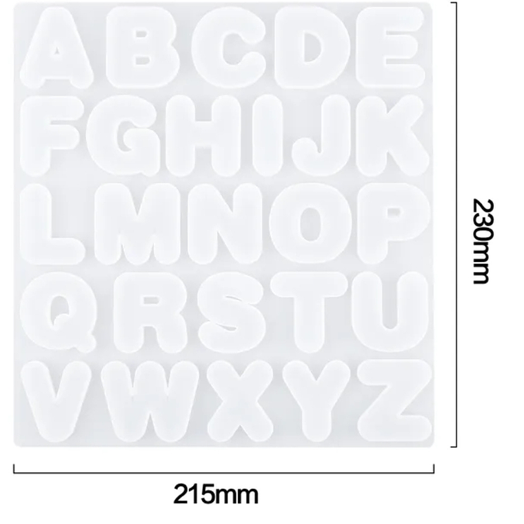 Moldes para resina  Abecedario Redondo XL 3