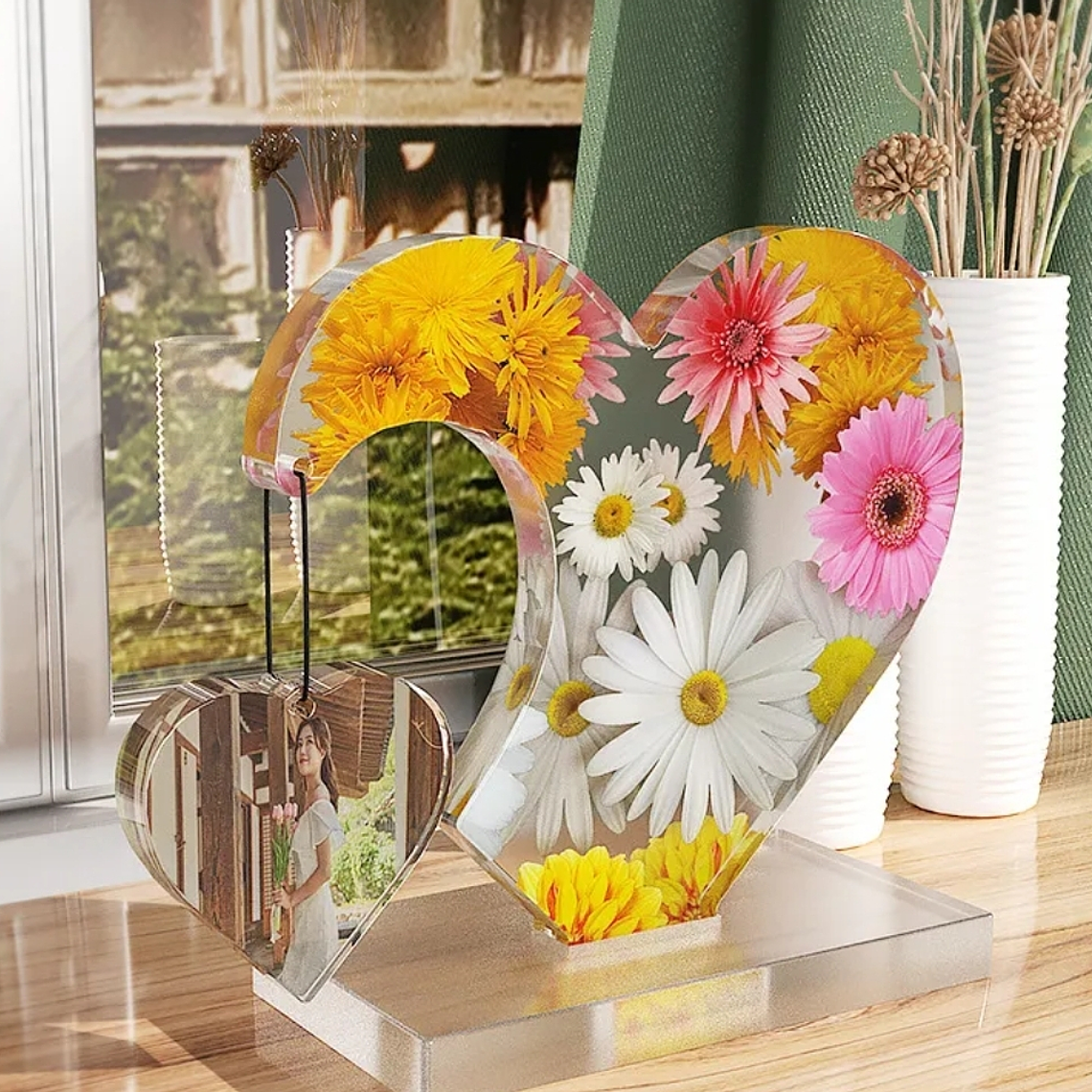 Molde para resina Corazon Retrato Grande  3