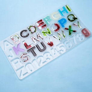 Moldes para resina  Abecedario Grande Al Derecho 