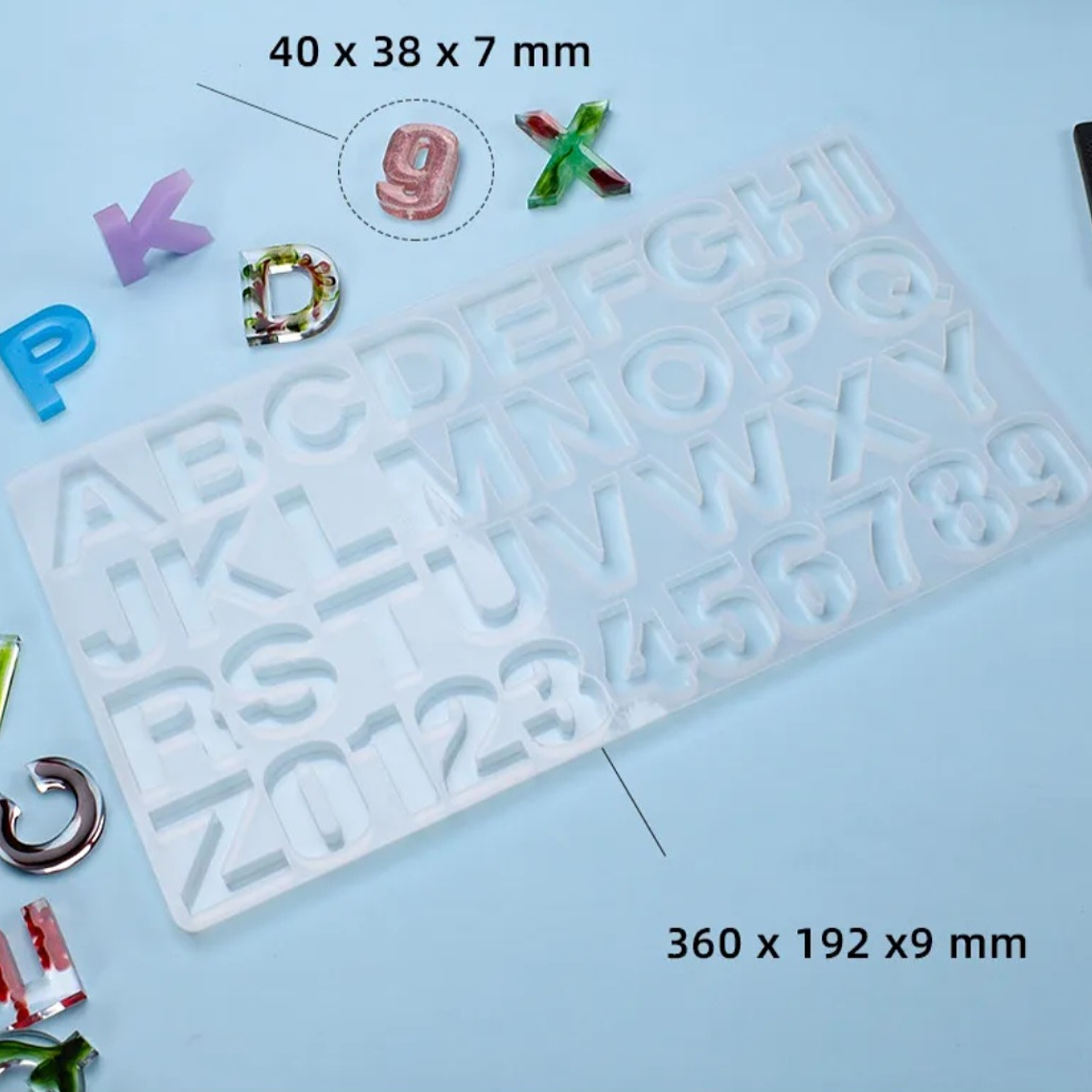 Moldes para resina  Abecedario Grande Al Derecho  2