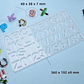 Moldes para resina  Abecedario Grande Al Derecho  - Miniatura 2
