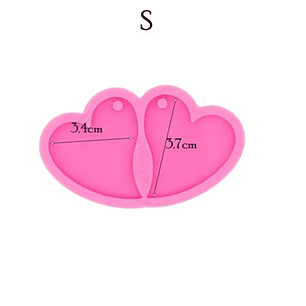 Moldes para resina  Aros Corazón 