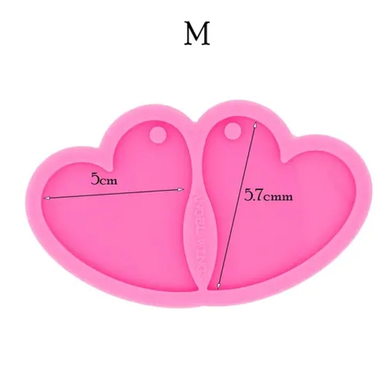 Moldes para resina  Aros Corazón  2