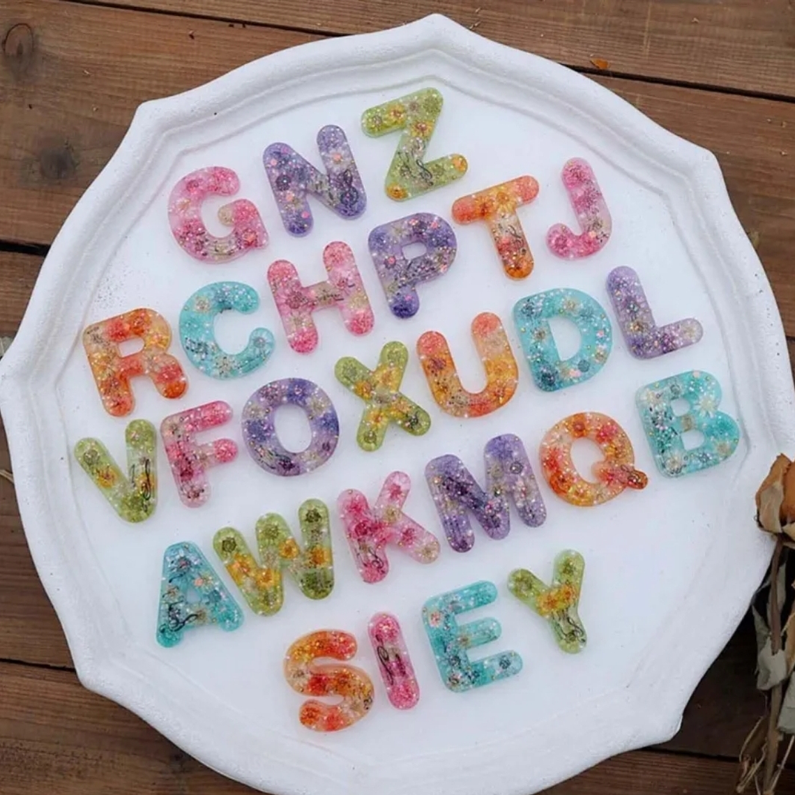 Moldes para resina  Abecedario redondo pequeño  1