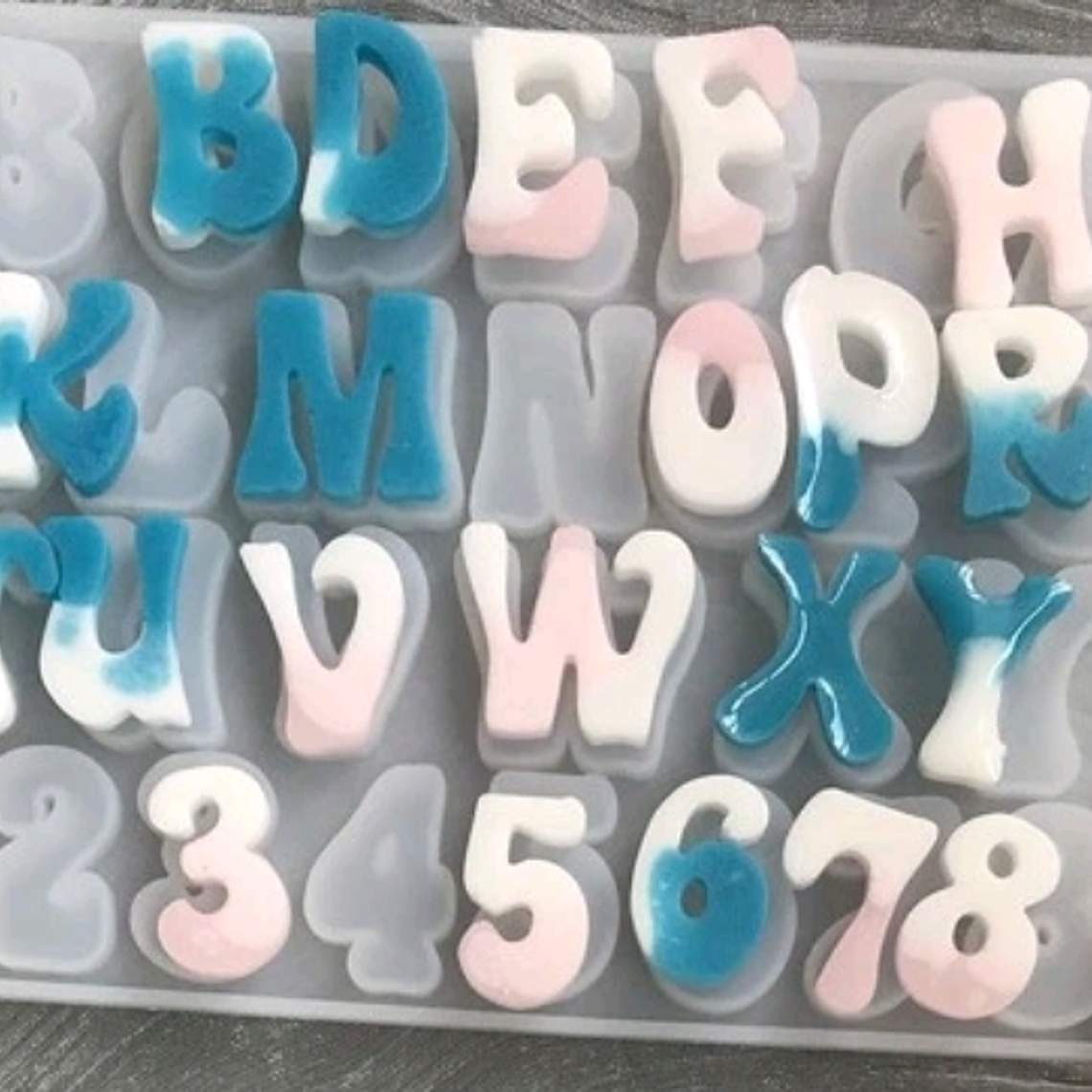 Moldes para resina  Abecedario mediano cool 1