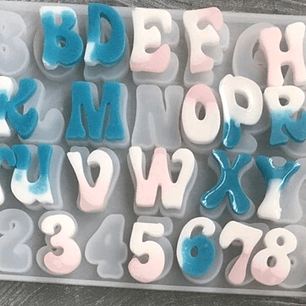 Moldes para resina  Abecedario mediano cool