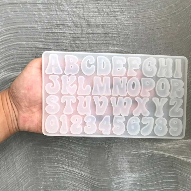 Moldes para resina  Abecedario mediano cool 2