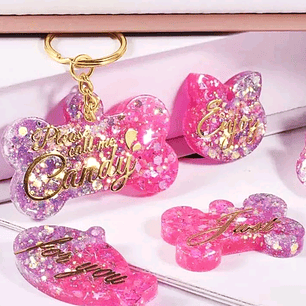 Mix molde placas mascota silicona resina