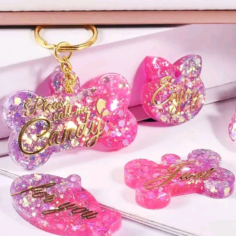 Mix molde placas mascota silicona resina 1