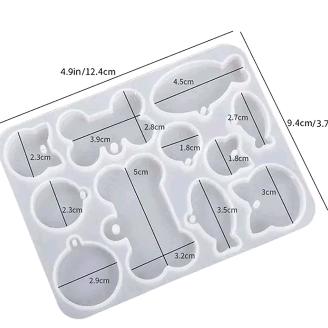 Mix molde placas mascota silicona resina 2