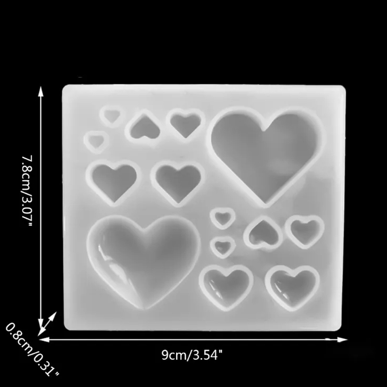 Moldes para resina  Mix corazones pequeños  2