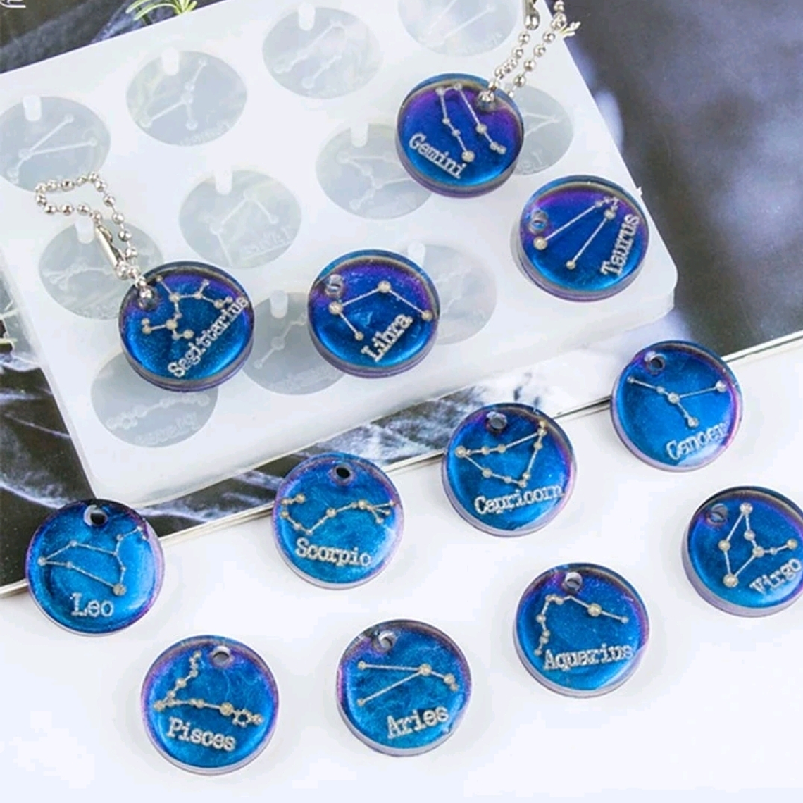 Moldes para resina  Signos del zodiaco 1