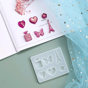 Molde resina mix aritos o dijes