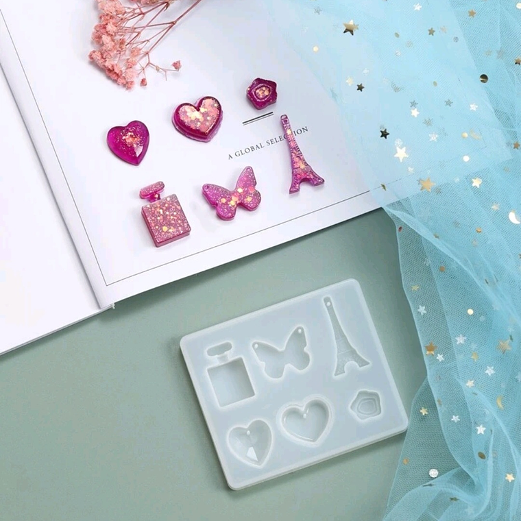 Molde resina mix aritos o dijes 1