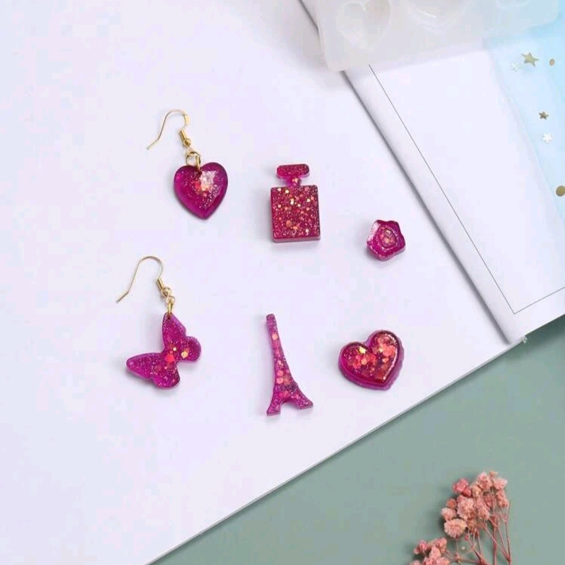 Molde resina mix aritos o dijes 3