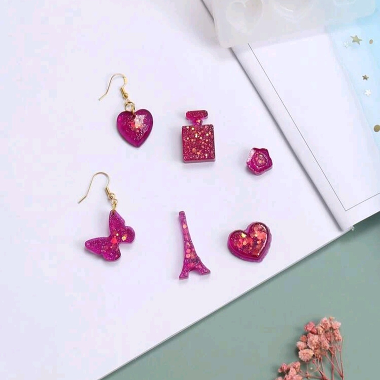 Molde resina mix aritos o dijes 3