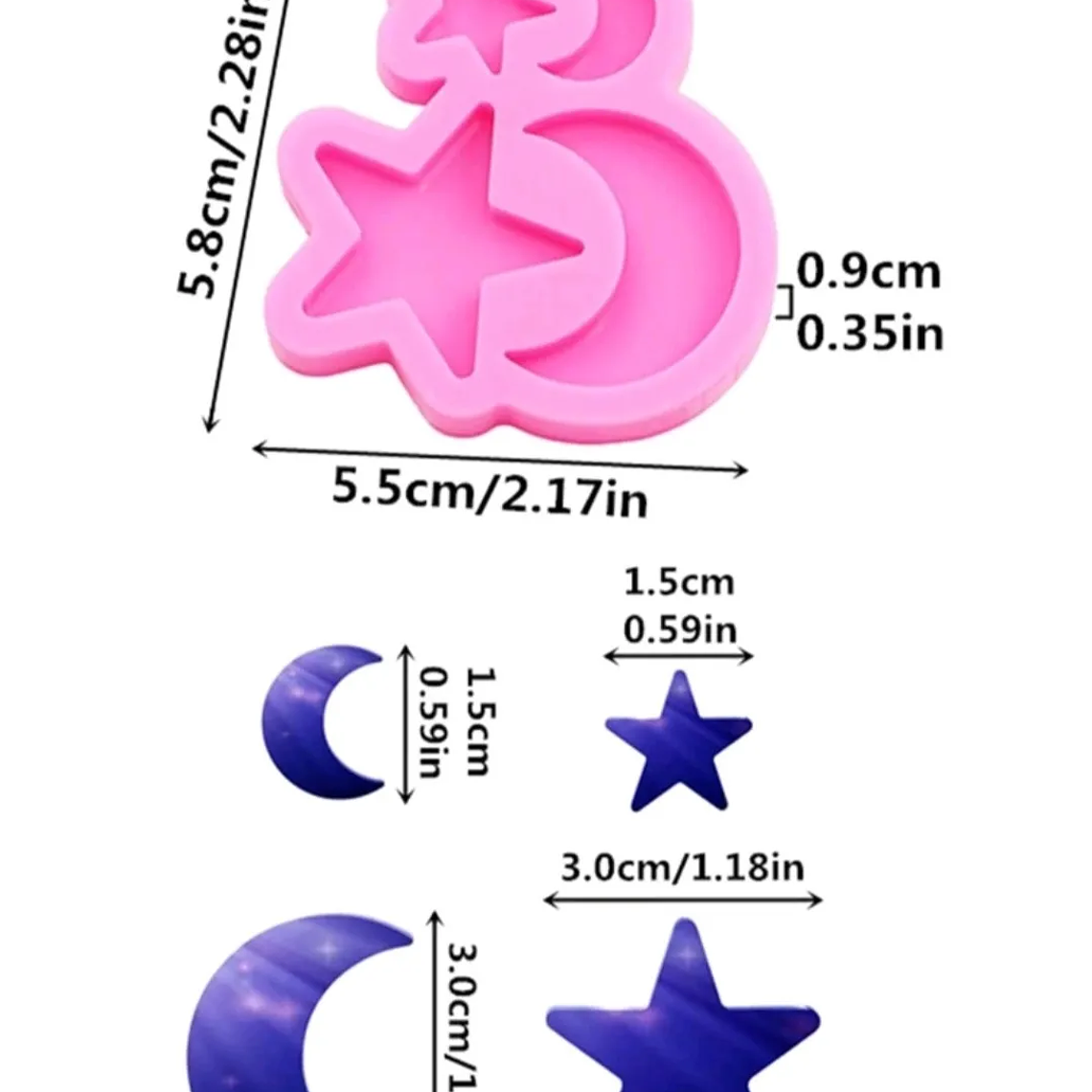 Molde lunas y estrellas  3