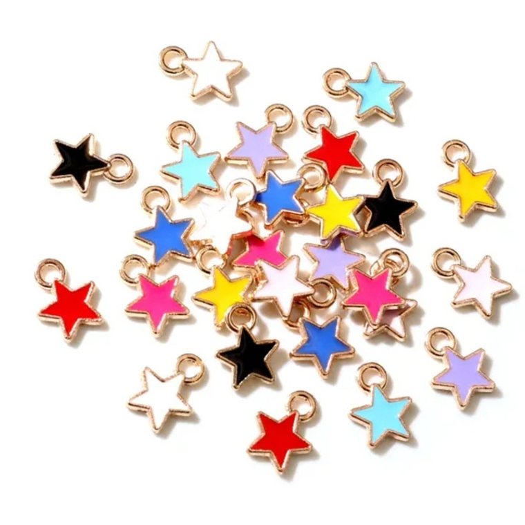 Dijes bisuteria estrellas colores  1