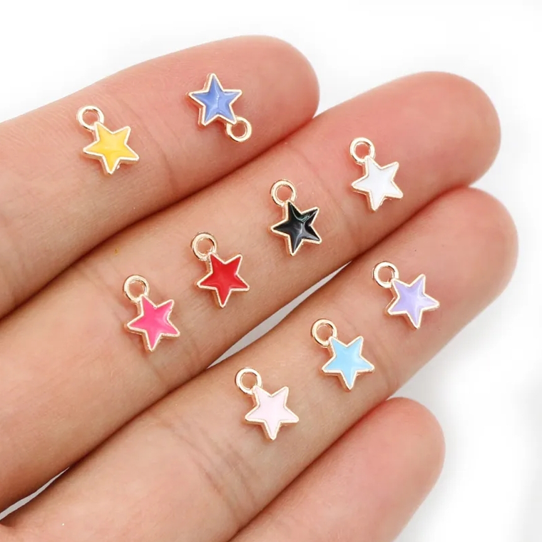 Dijes bisuteria estrellas colores  2