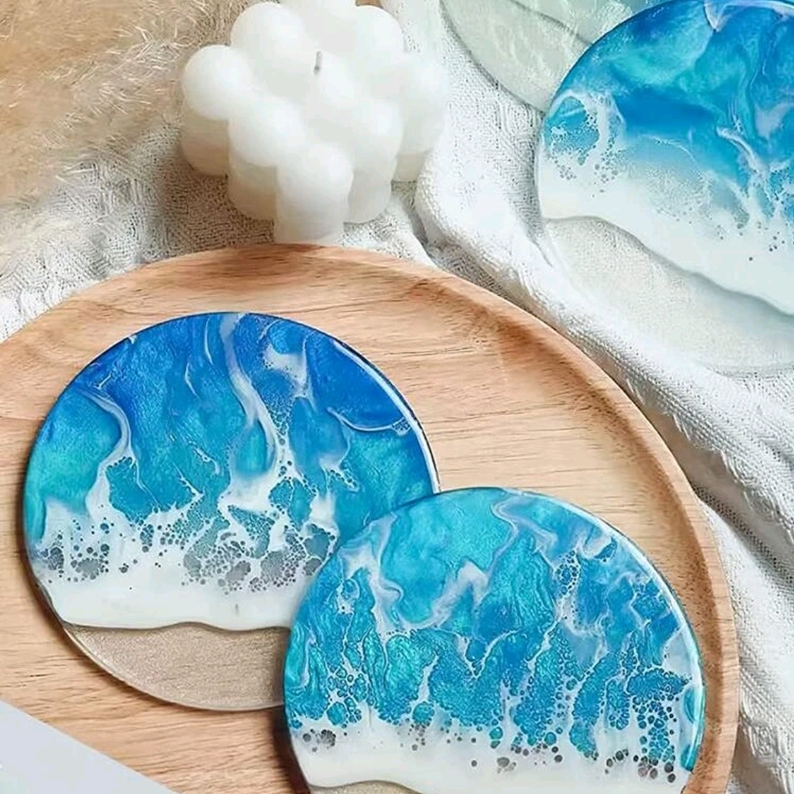 Molde redondo posa vasos  3