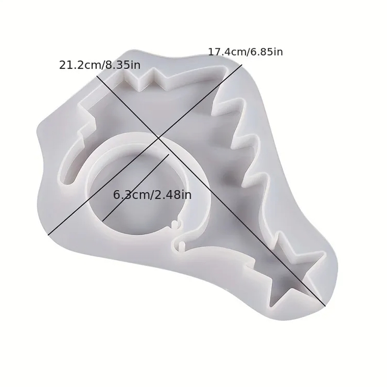 Molde para resina árbol navidad con retrato 2