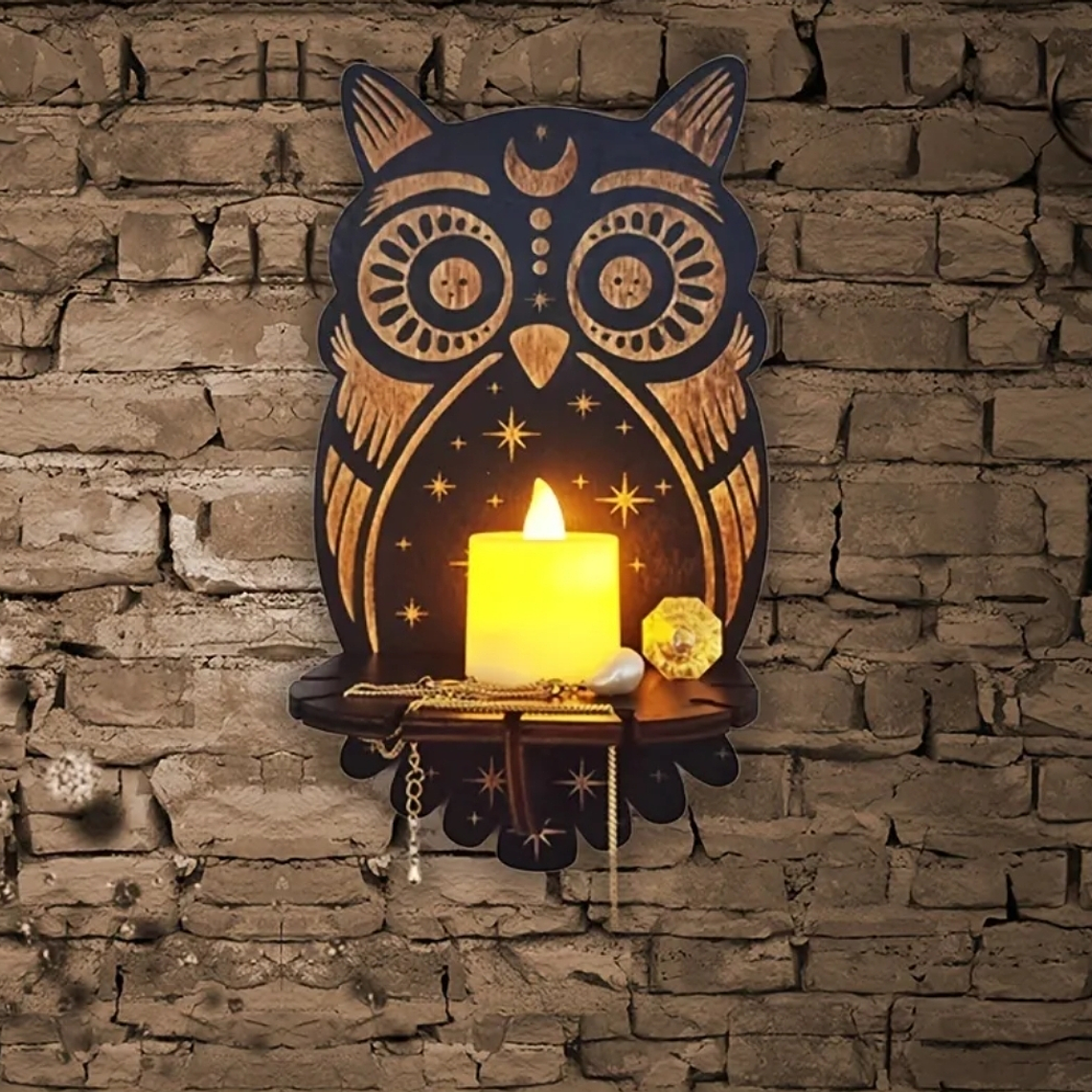 Candelabro colgante de pared búho  3
