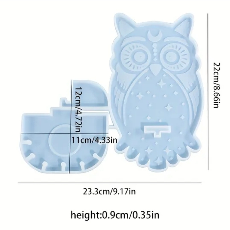 Candelabro colgante de pared búho  2