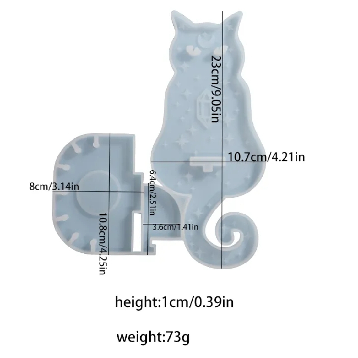 Molde Candelabro colgante de pared gato  3