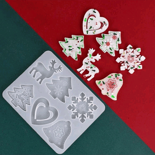 Molde resina adornos navidad 