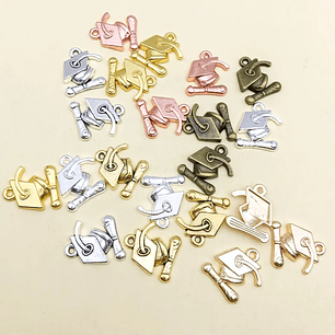 Dijes bisuteria graduación colores aleacion