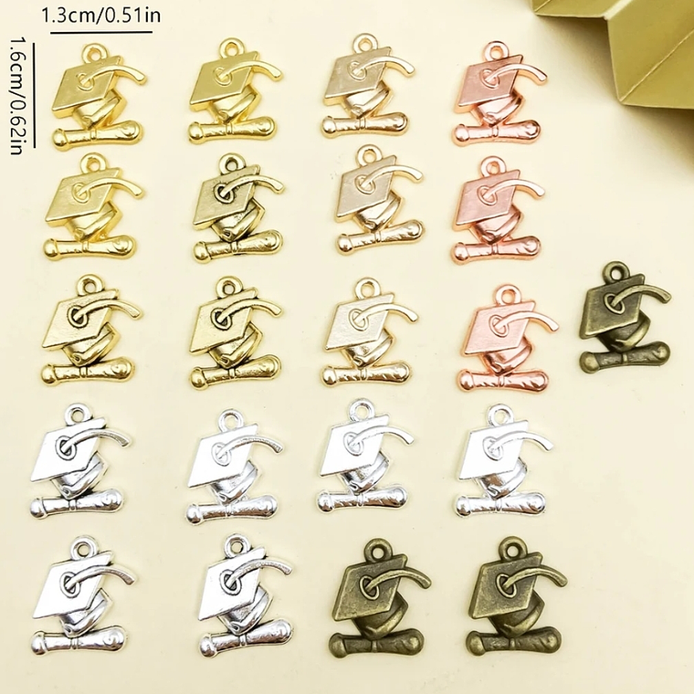 Dijes bisuteria graduación colores aleacion 2