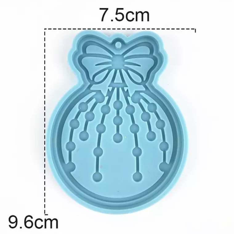 Molde resina Bola de navidad con diseño  1