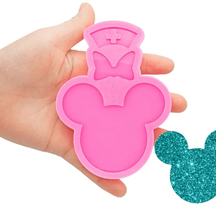 Molde silicona Minnie-Mickey 
