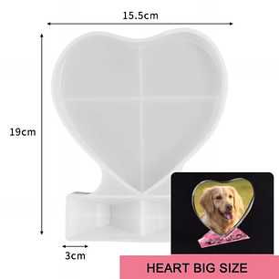 Molde corazon retrato grande 