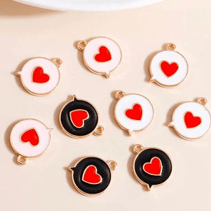 Dijes bisuteria corazones 