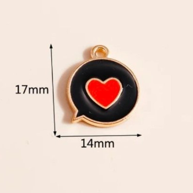 Dijes bisuteria corazones  2