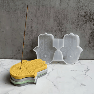 Molde resina porta incienso Manos de Fátima