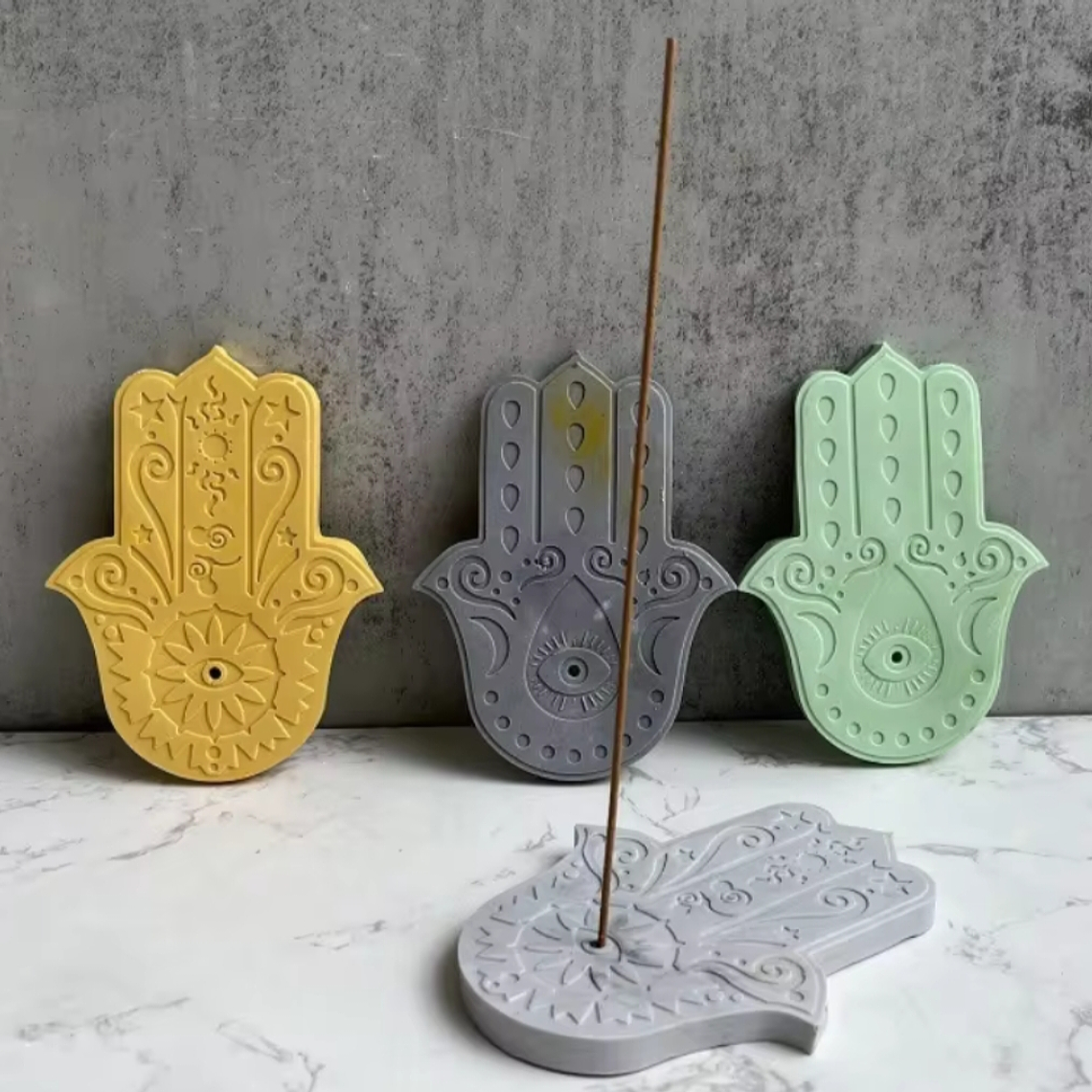 Molde resina porta incienso Manos de Fátima 2