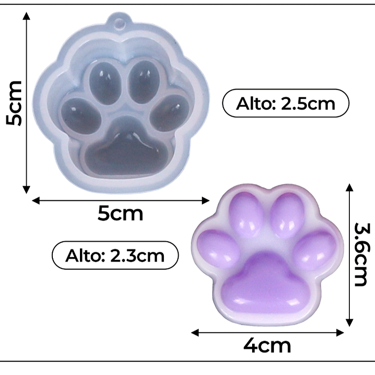 Molde patita mascota  4