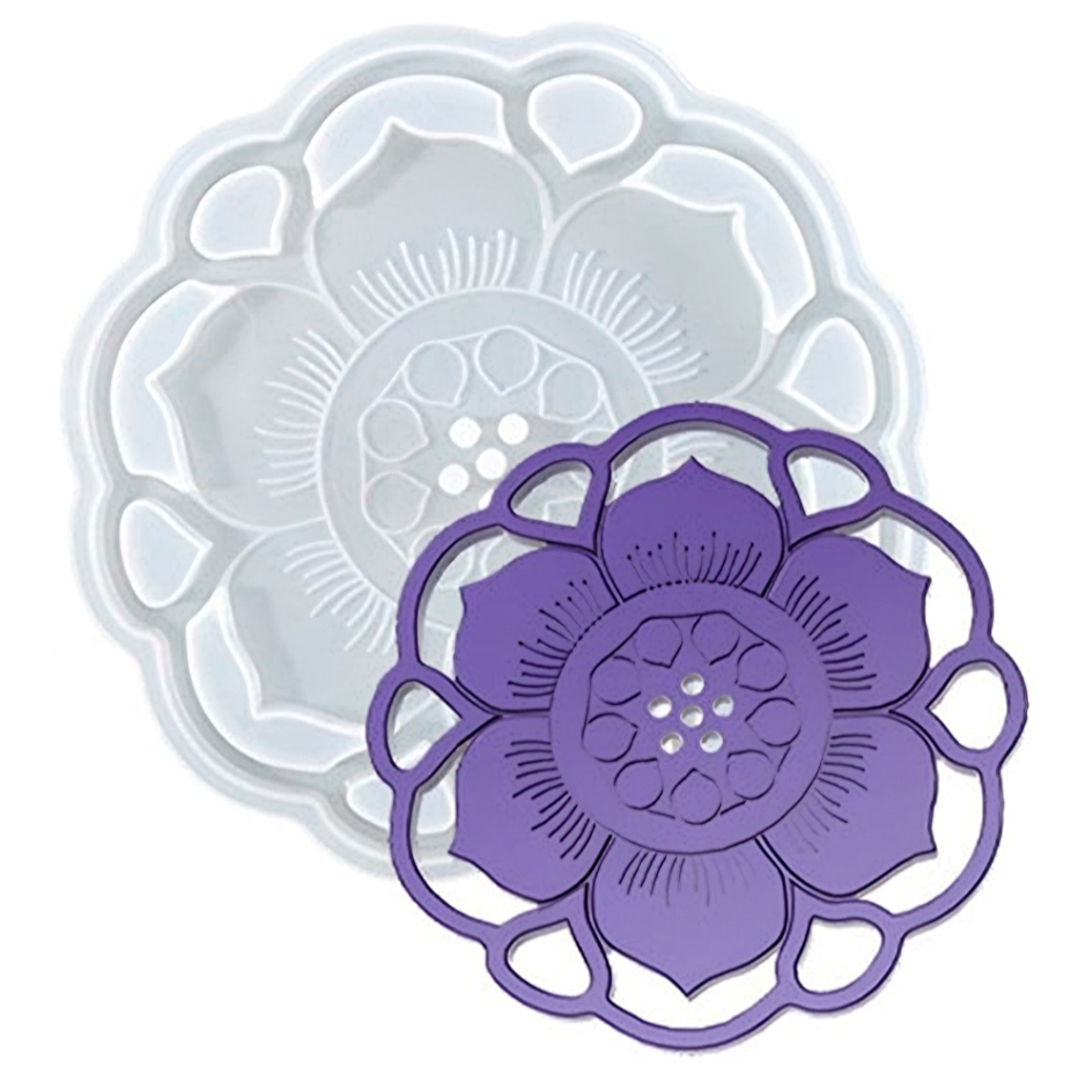 Molde posavasos flor  2