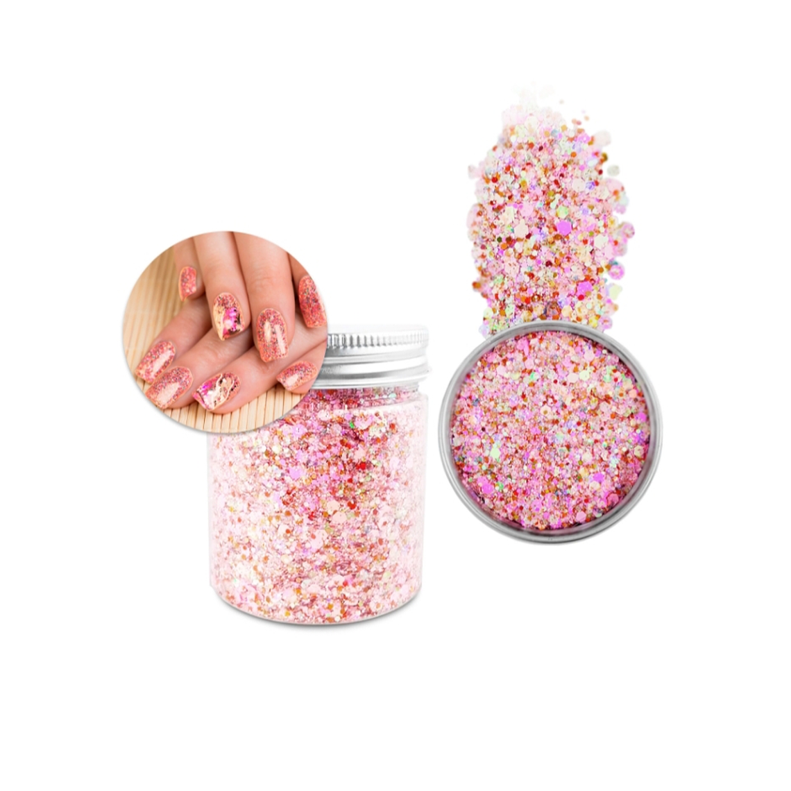 Glitter Rosa Brillante  1