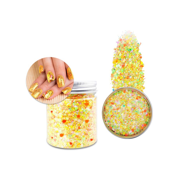 Glitter Amarillo Brillante  1