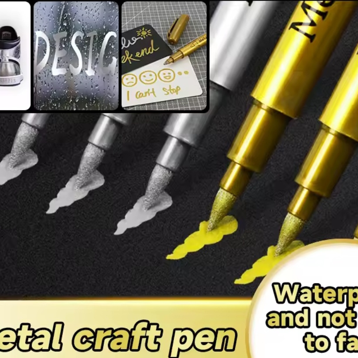 Lapiz metalizado waterproof para manualidades 3