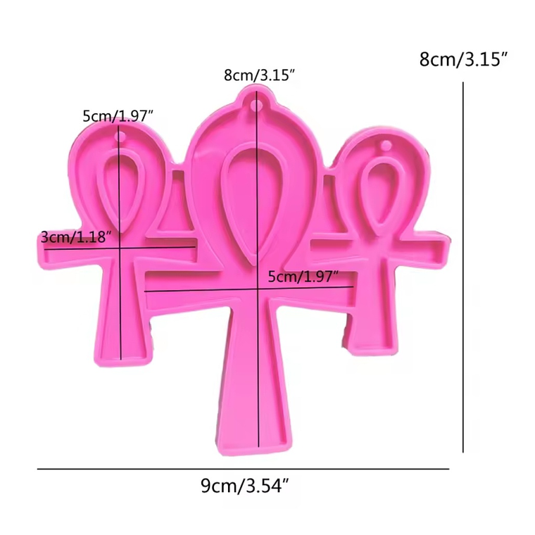 Molde silicona Cruz Ankh  3