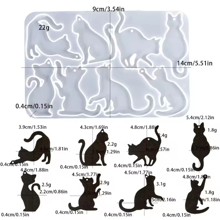 Molde posturas gatitos  3