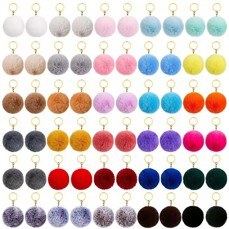 Llavero pompón M 6 unidades  3